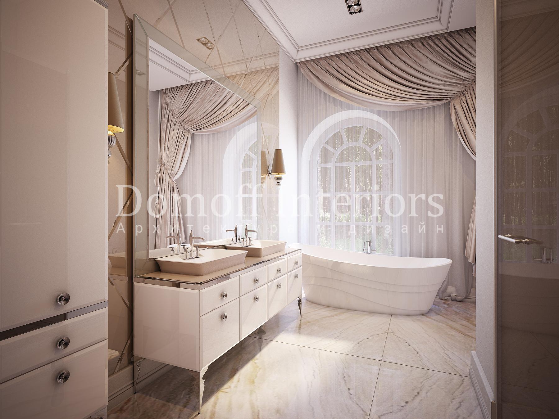 Master bathroom made in the style of Eclecticism Contemporary classics