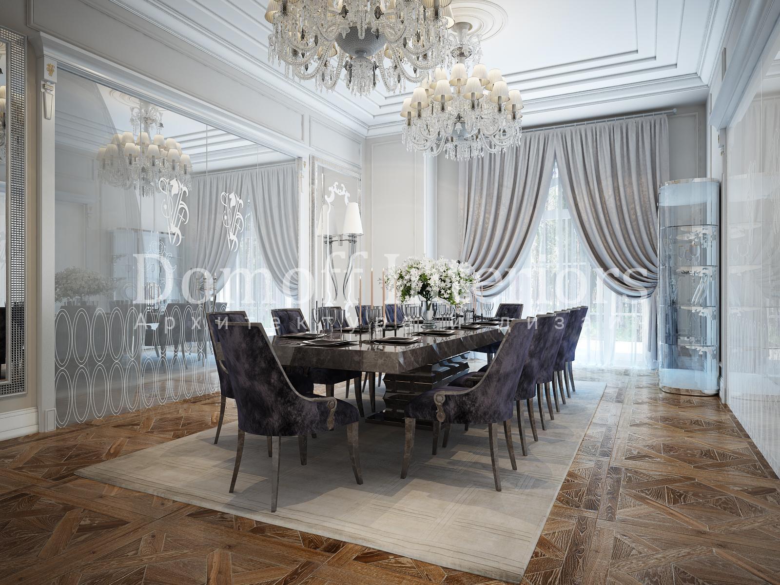Dining room made in the style of Eclecticism Contemporary classics