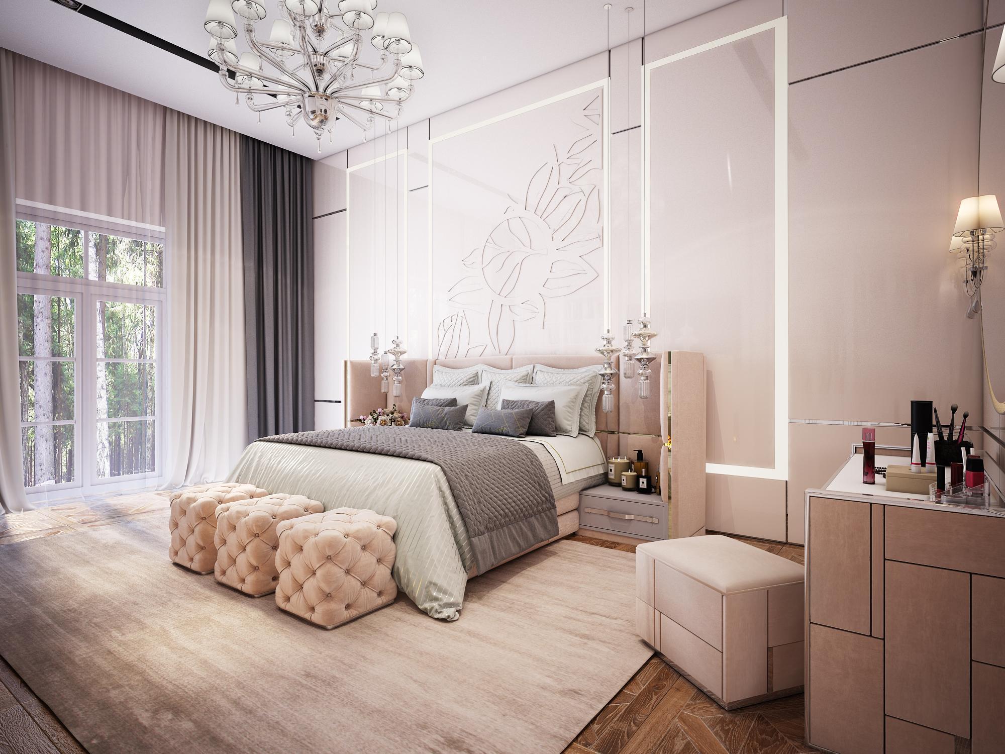 Master bedroom made in the style of Eclecticism Contemporary classics