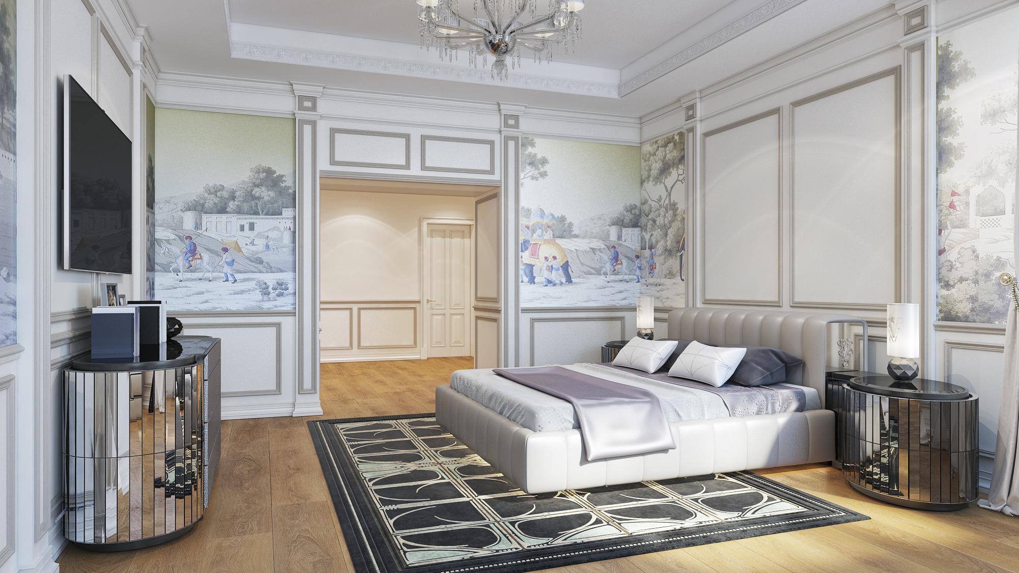 Спальня №1 made in the style of Eclecticism Contemporary classics
