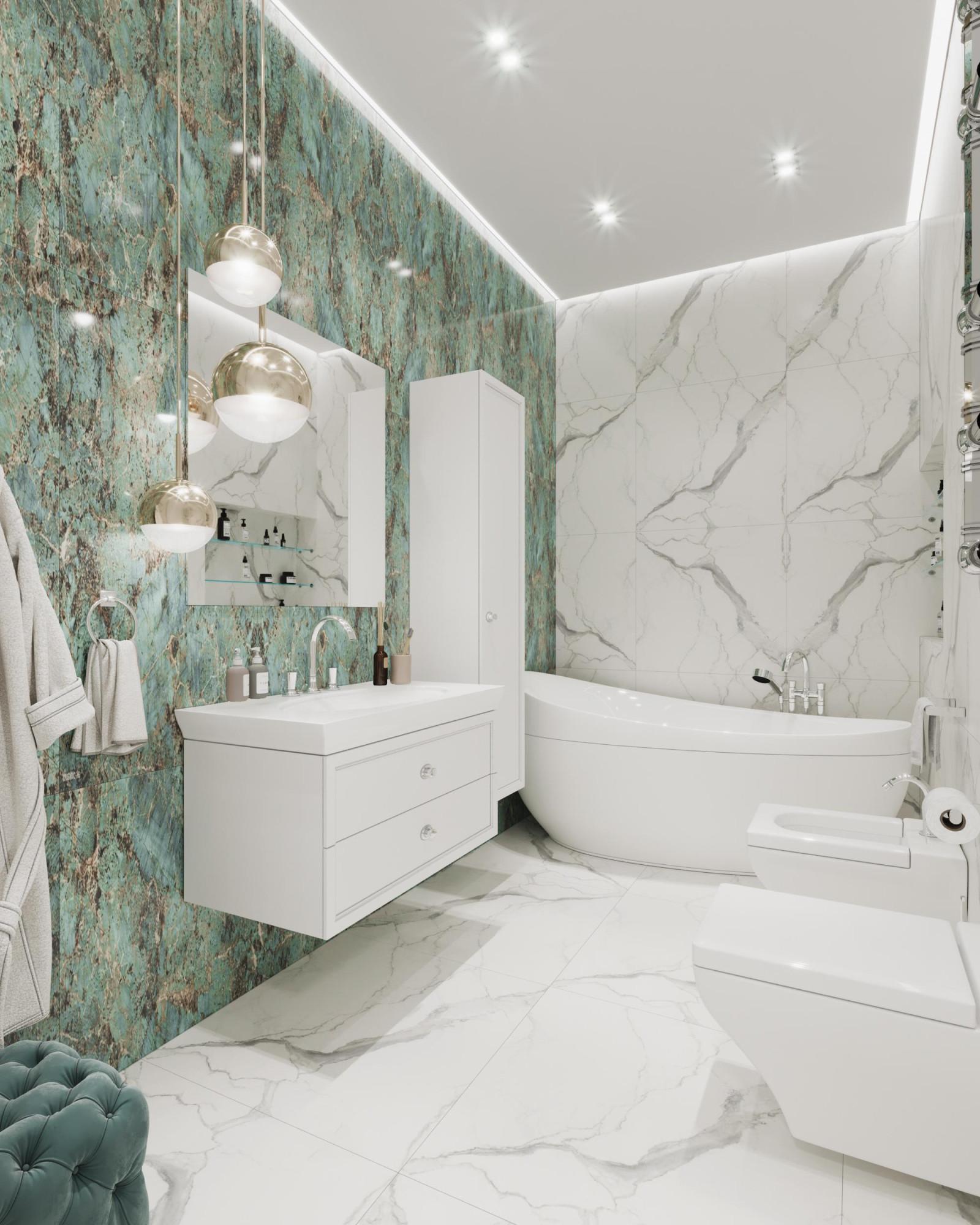 Санузел при детской спальне №1 made in the style of Contemporary Eclecticism