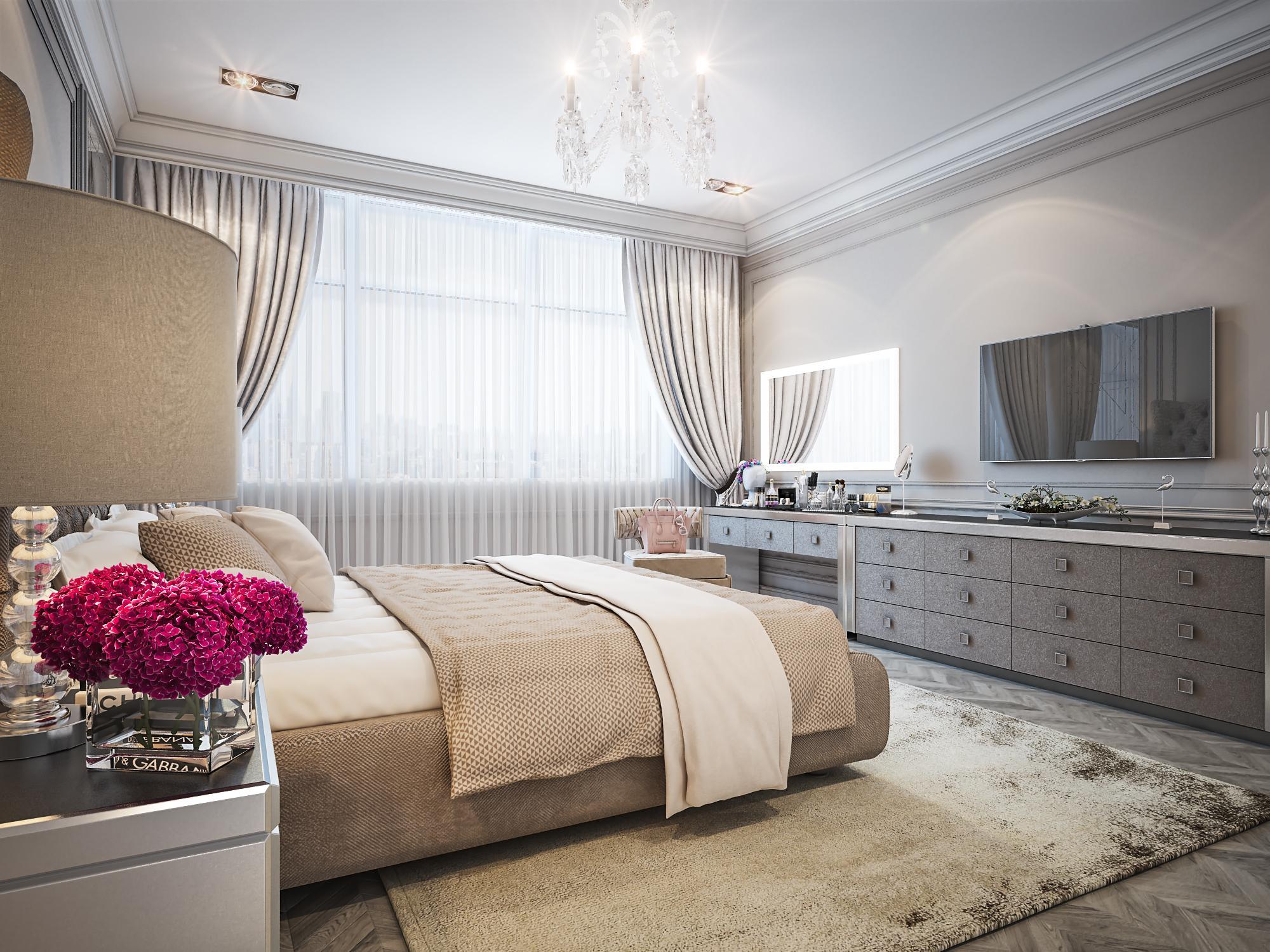 Master bedroom made in the style of Contemporary classics
