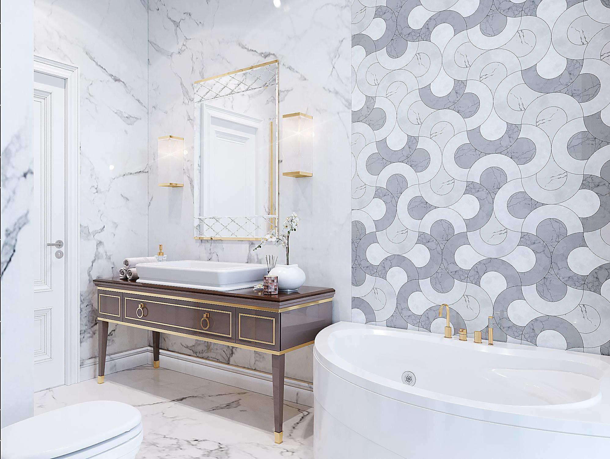 Санузел made in the style of Contemporary classics