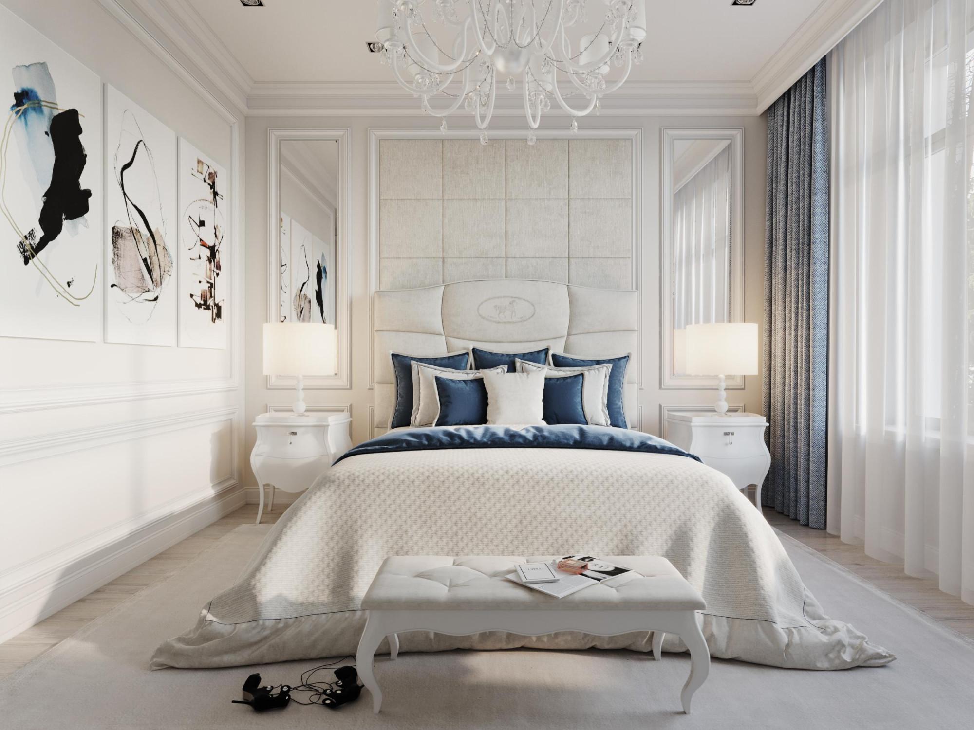 Master bedroom made in the style of Contemporary classics Minimalism