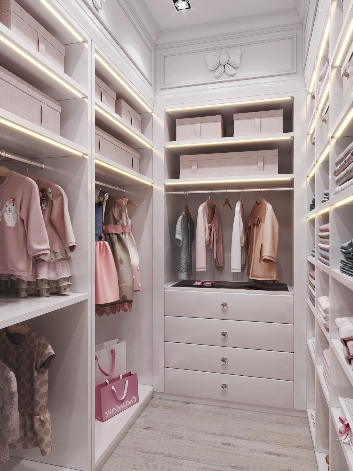Dressing room in the nursery room №2 made in the style of Contemporary classics