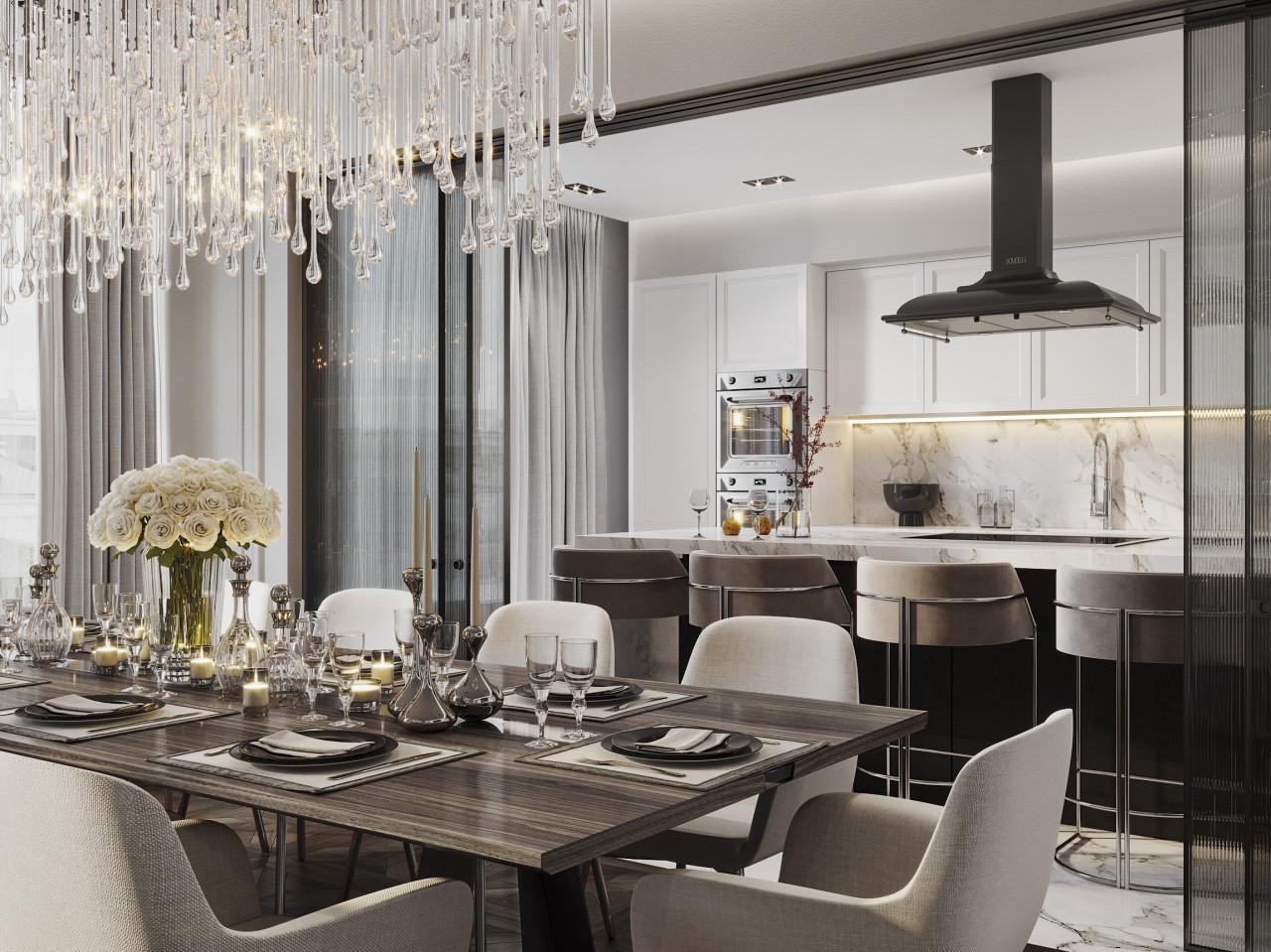 Apartment in Smolensky Boulevard Apartments Contemporary classics Eclecticism