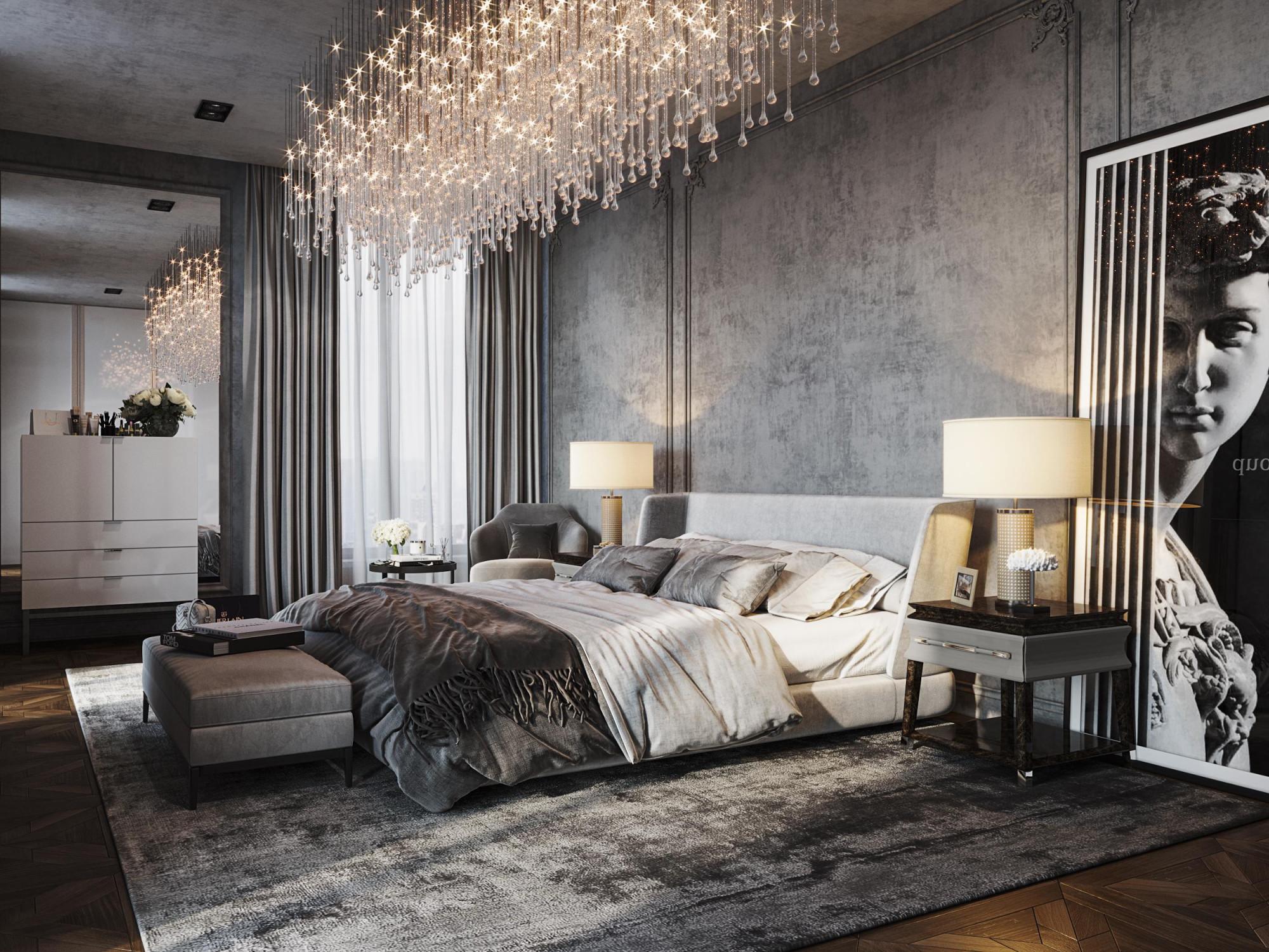 Master bedroom  made in the style of Eclecticism Contemporary classics