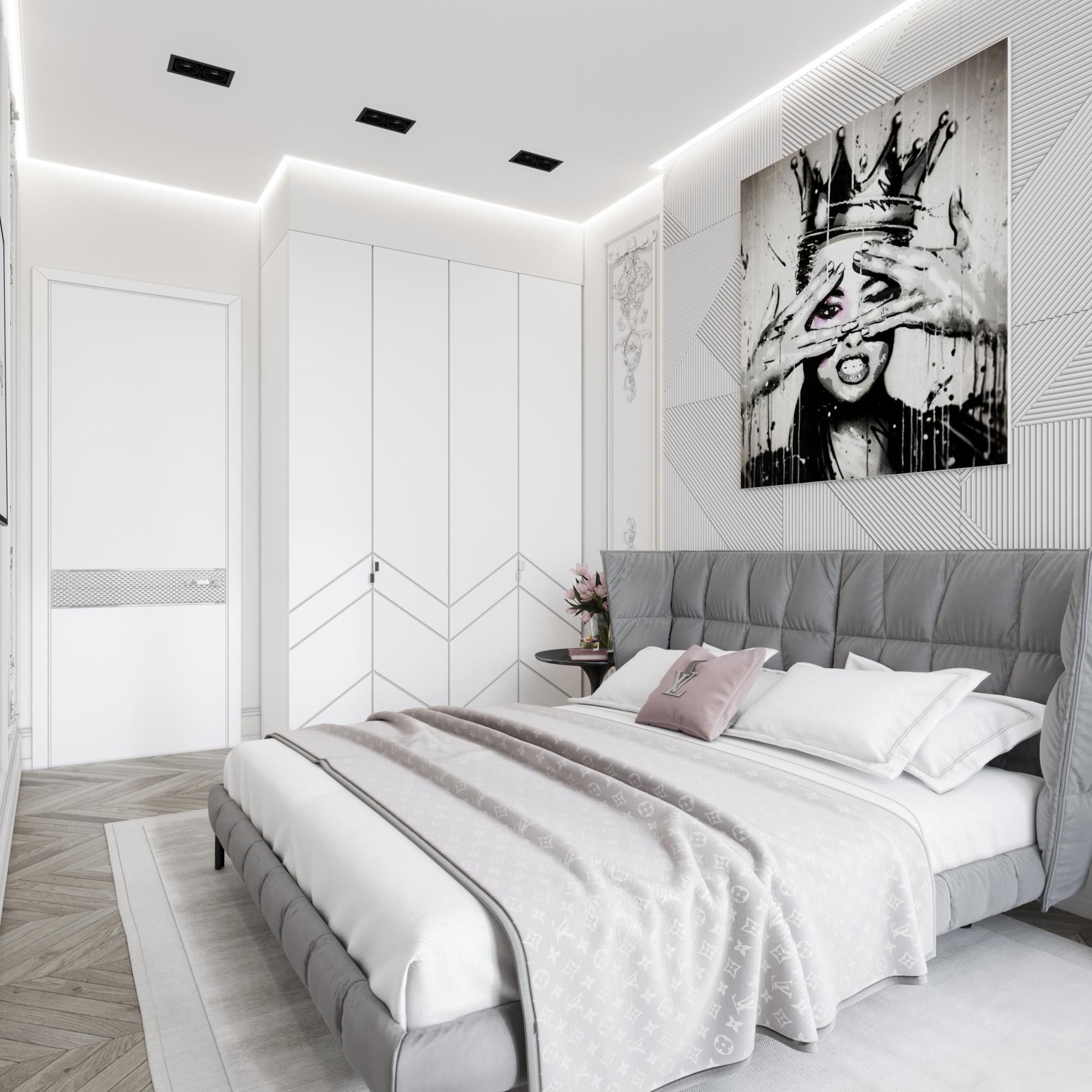 Guest bedroom made in the style of Contemporary classics