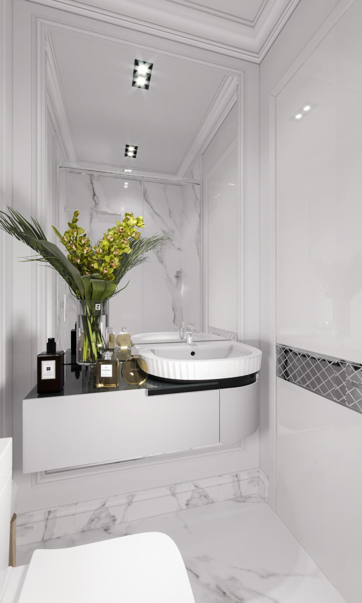Staff bathroom made in the style of Contemporary classics