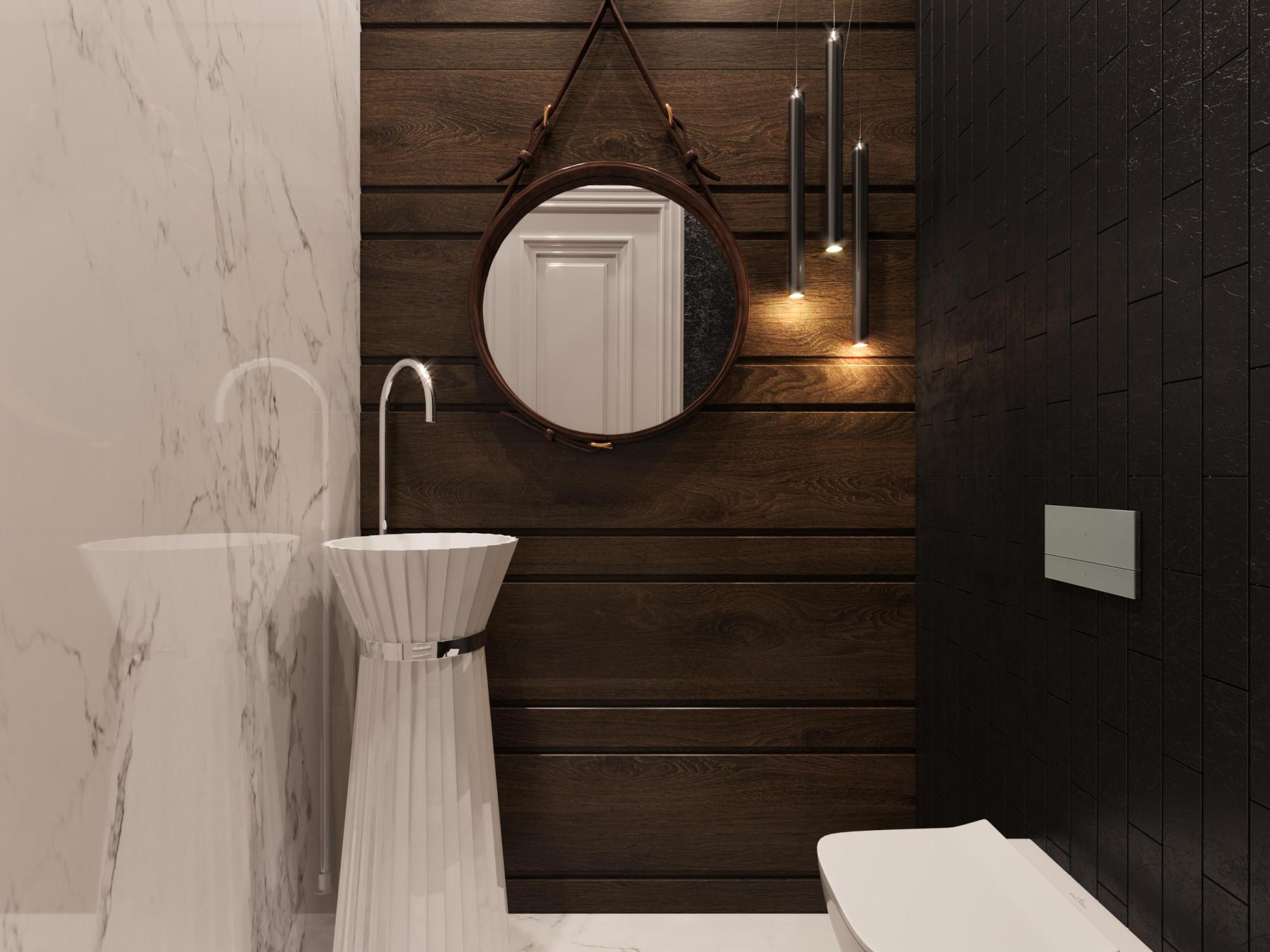 Гостевой санузел made in the style of Contemporary Eclecticism