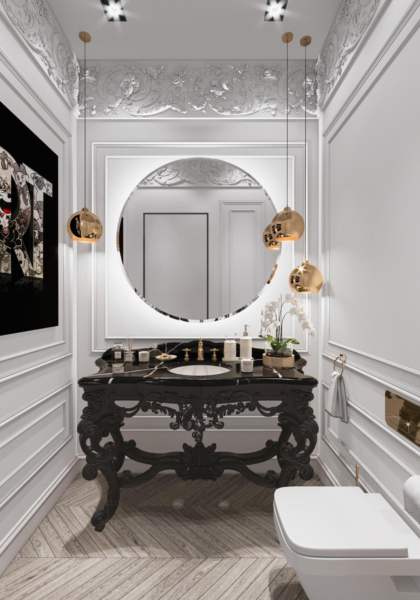 Санузел гостевой made in the style of Eclecticism Contemporary classics