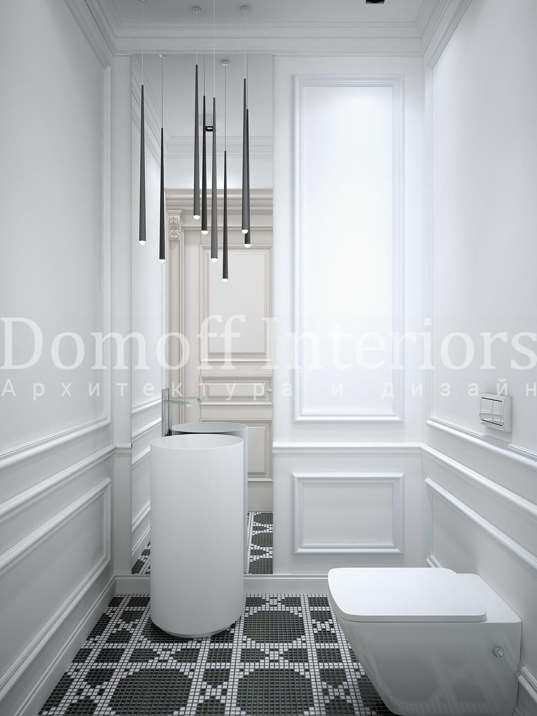 Гостевой санузел made in the style of Eclecticism Contemporary classics Contemporary