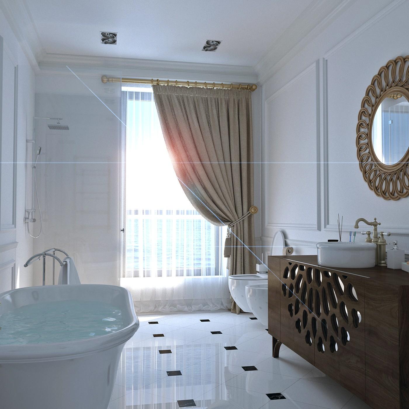 Санузел 208 made in the style of Eclecticism Neoclassicism