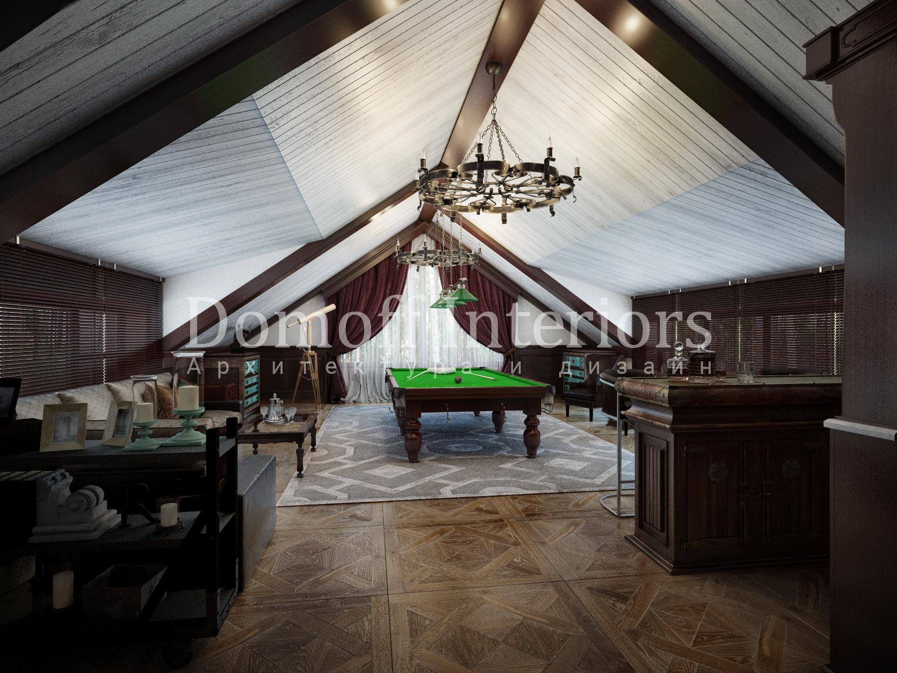 Billiard room made in the style of Chateau